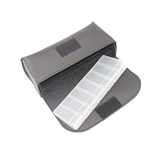 Collections Etc Dual Eyeglass and Pill Box Travel Case Black