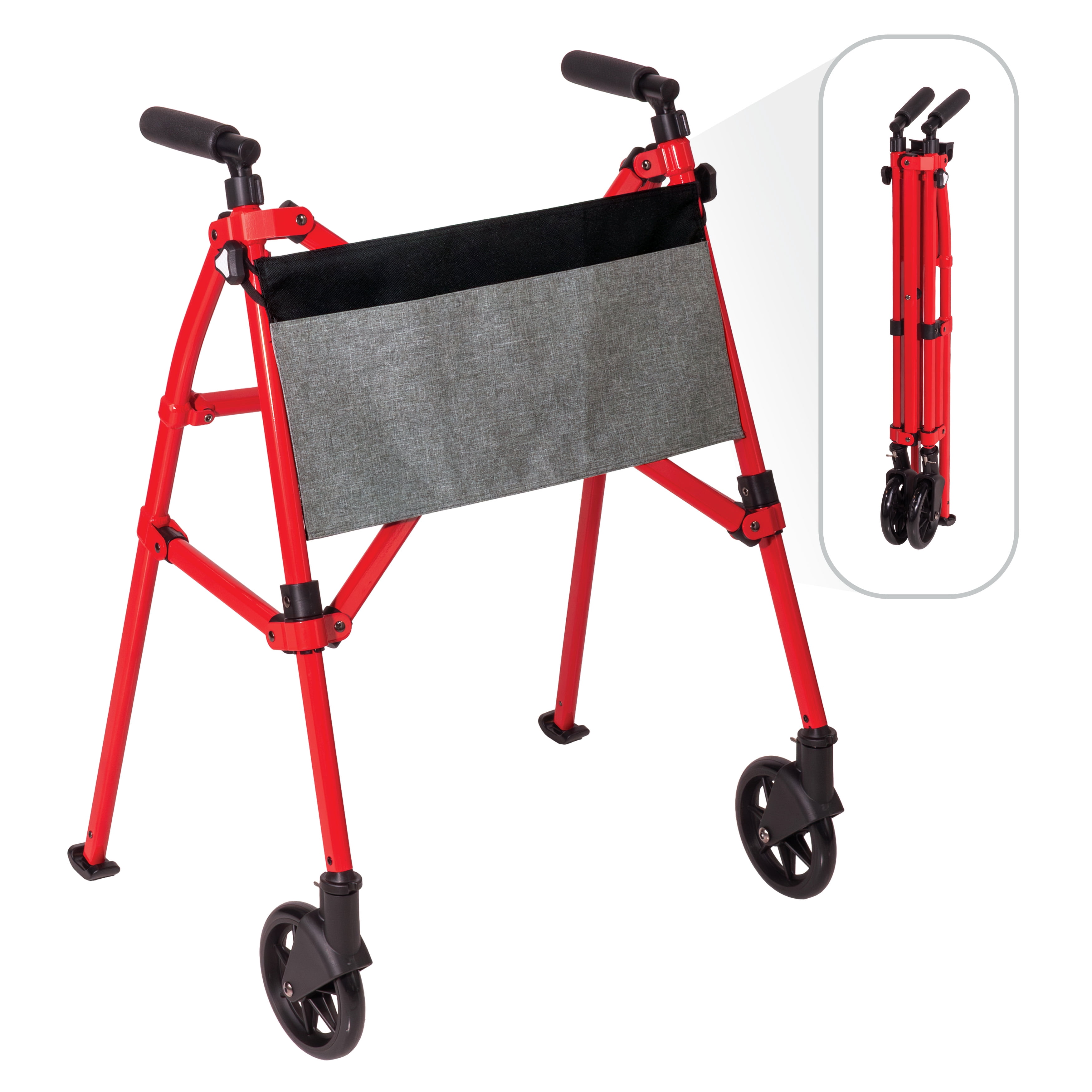 Stander Wonder Walker Plus, Lightweight Folding Rolling Walker for