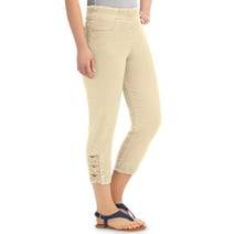 pbnbp Womens Pull On Capris Casual Solid Cotton Linen Capri Pants for ...