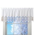 thumbnail image 1 of Collections Etc Elegant Lace Border Trimmed Solid-Colored Window Curtain, 1 of 5