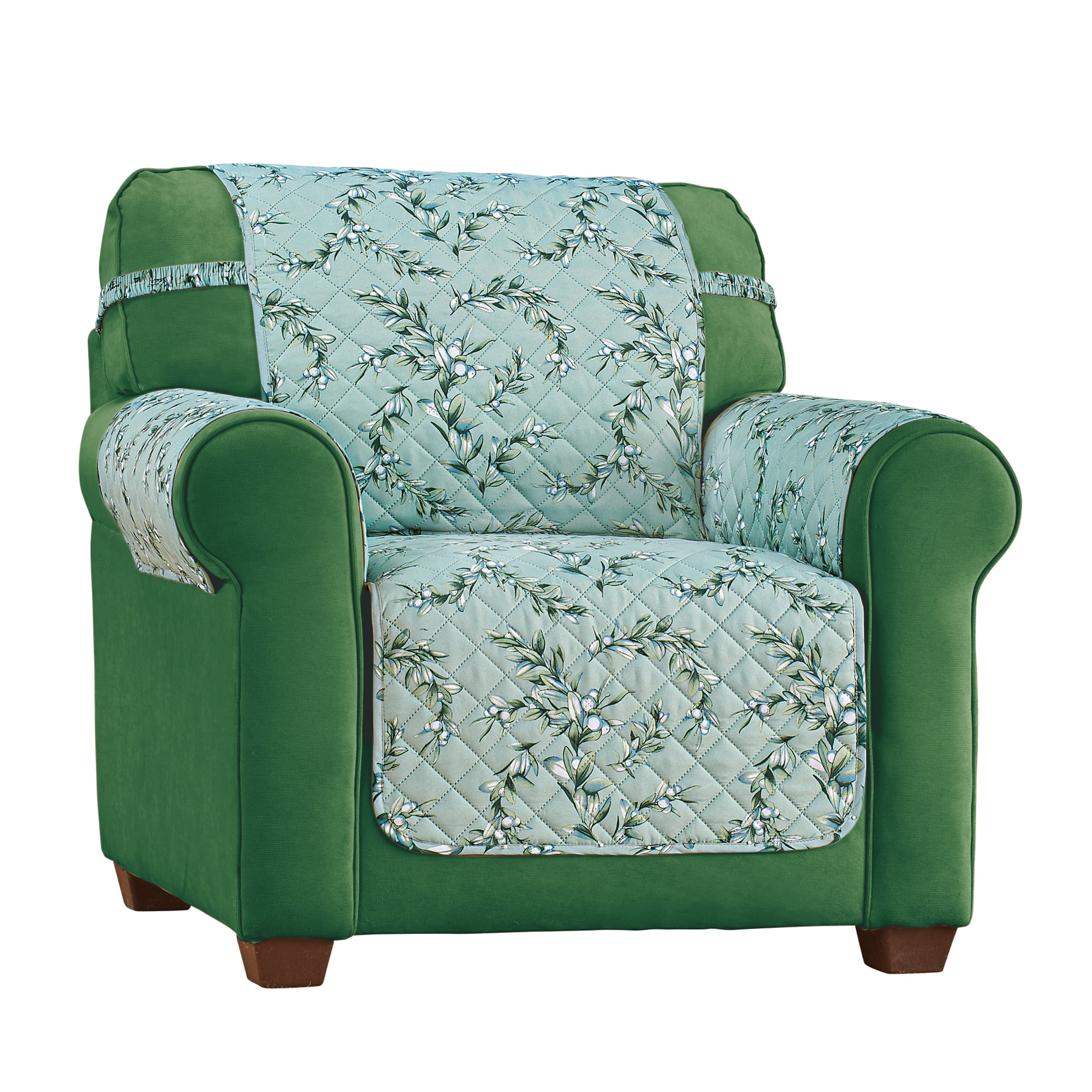 Collections Etc Elegant Leaves Quilted Furniture Protector Slipcovers