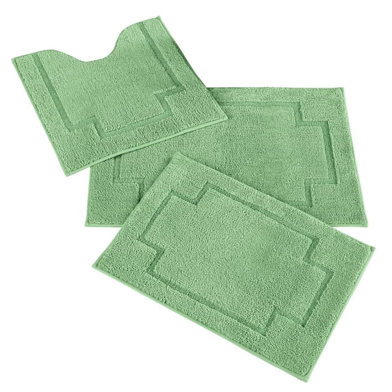 Collections Etc Elegant Serene 3-Piece Non-Slip Tufted Bath Rug Set