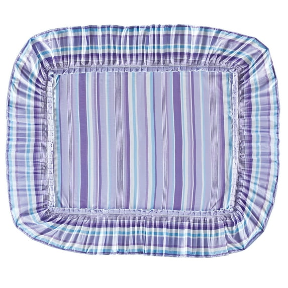 Collections Etc Elegant Spring Stripe Plisse Ruffled Edge Pillow Sham Set