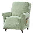 thumbnail image 1 of Collections Etc Embossed Tropical Design Stretch Furniture Cover Sage Recliner, 1 of 6