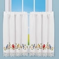 thumbnail image 1 of Collections Etc Embroidered Birds On Branches Rod Pocket Top Window Curtains, 1 of 2