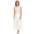 thumbnail image 1 of Collections Etc Embroidered Lace Bodice Scoop Neckline Sleeveless Dress, 1 of 5