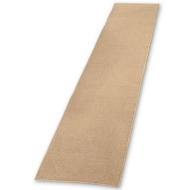Collections Etc Extra Long Skid-Resistant Floor Hallway Kitchen Runner Rug, Sand, 20" X 90"