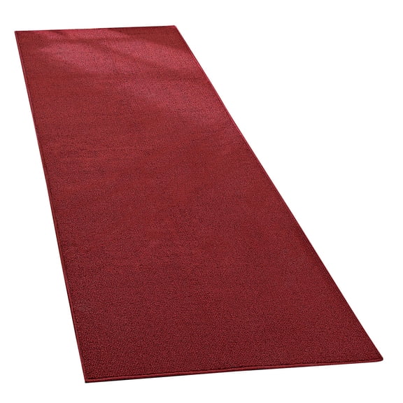 Collections Etc Extra-Wide and Extra-Long Skid-Resistant Floor Runner Rug for High-Traffic Flooring Areas, Including Entryways, Hallways, Foyers and Kitchens, Brick, 28"X120"