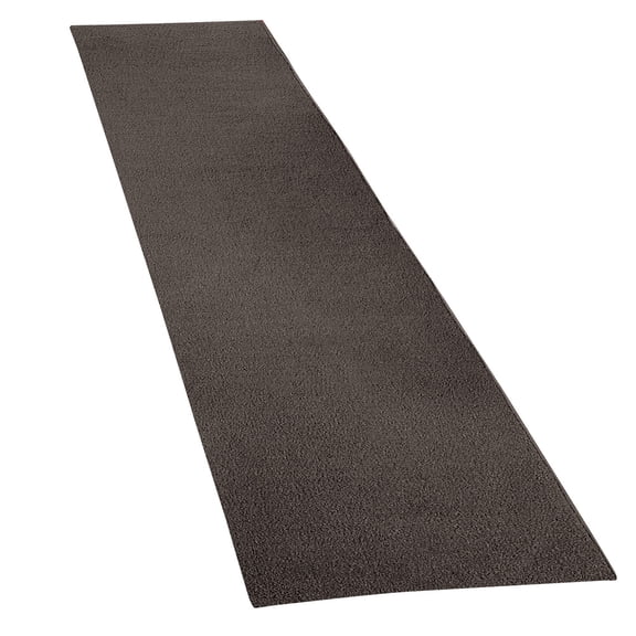 Collections Etc Extra-Wide and Extra-Long Skid-Resistant Floor Runner Rug for High-Traffic Flooring Areas, Including Entryways, Hallways, Foyers and Kitchens, Charcoal, 28" X 60"