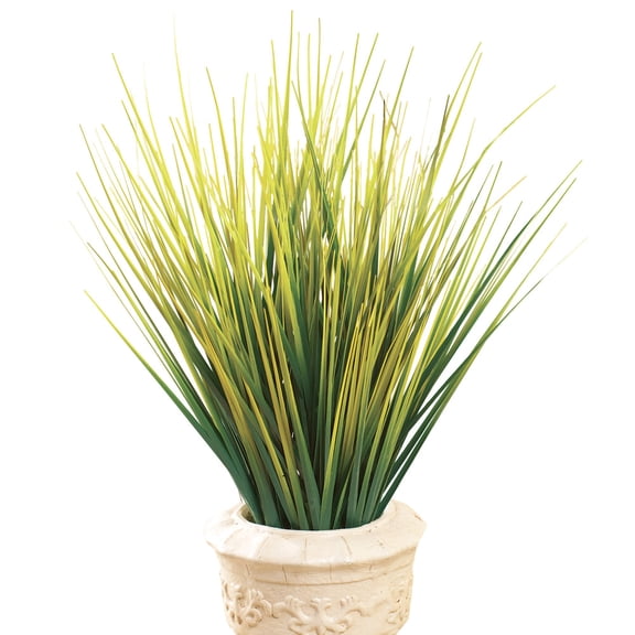 Collections Etc Decorative Grass Bushes - Set Of 3, Yellow Green