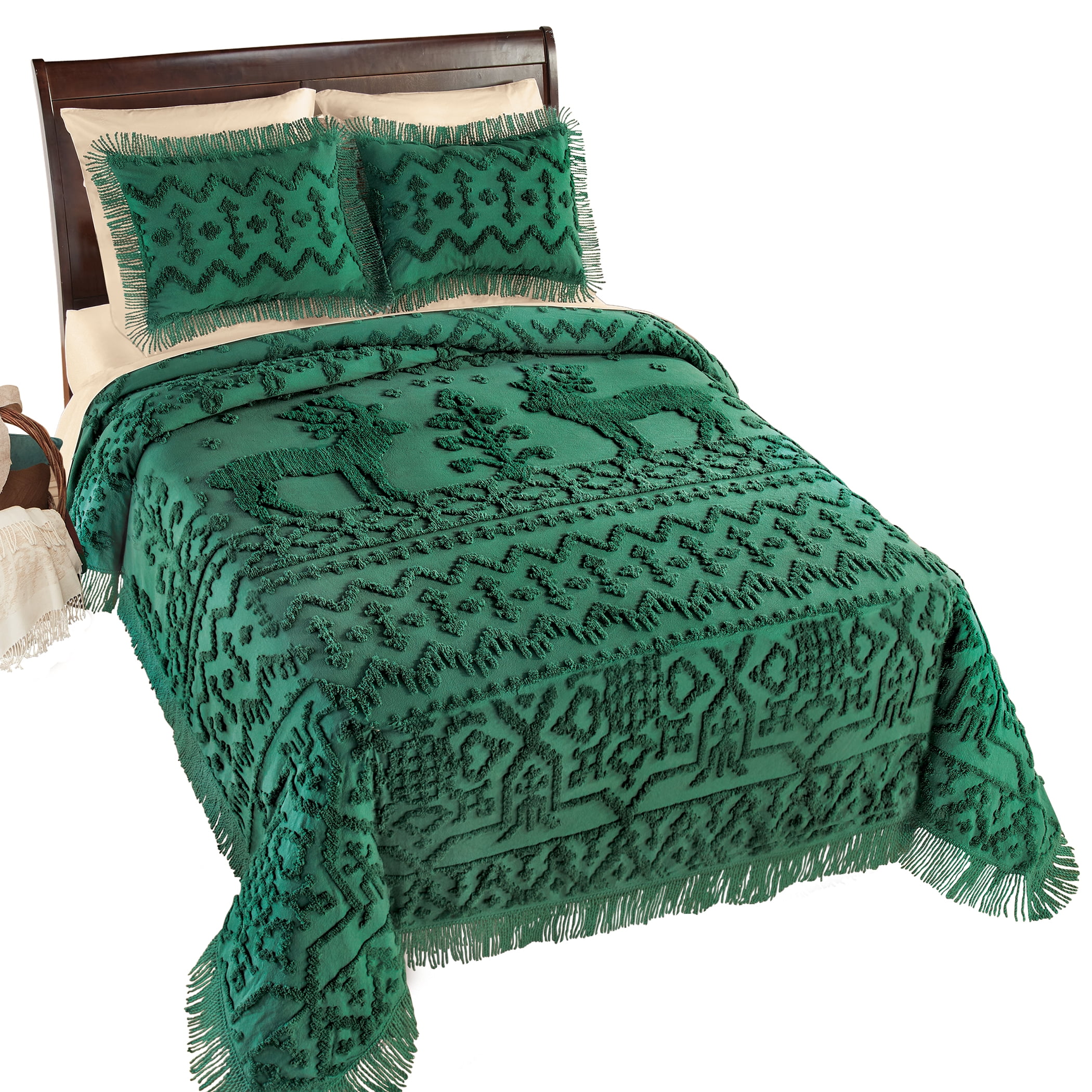 Collections Etc Festive Nordic Textured Chenille Bedspread
