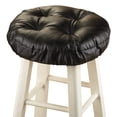 thumbnail image 1 of Collections Etc Foam-Padded Thick Waterproof Barstool Seat Cover Cushion with Slip Resistant Backing, Black, 1 of 3