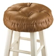 thumbnail image 1 of Collections Etc Foam-Padded Thick Waterproof Barstool Seat Cover Cushion with Slip Resistant Backing, Brown, 1 of 3
