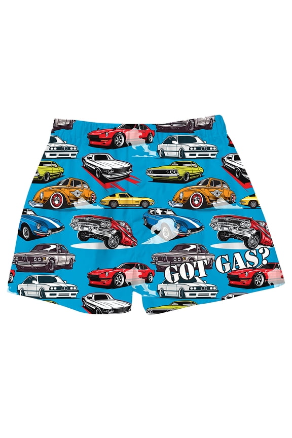Collections Etc Got Gas Vintage Car Elasticized Waist Soft Breathable Boxers