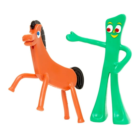 NJ Croce Gumby & Pokey 6" Bendable Figure Duo