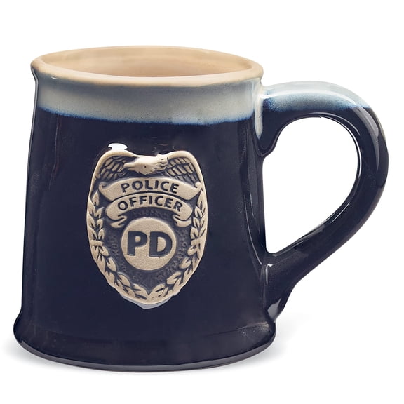 Collections Etc Hand-Painted Police Officer Porcelain Mug