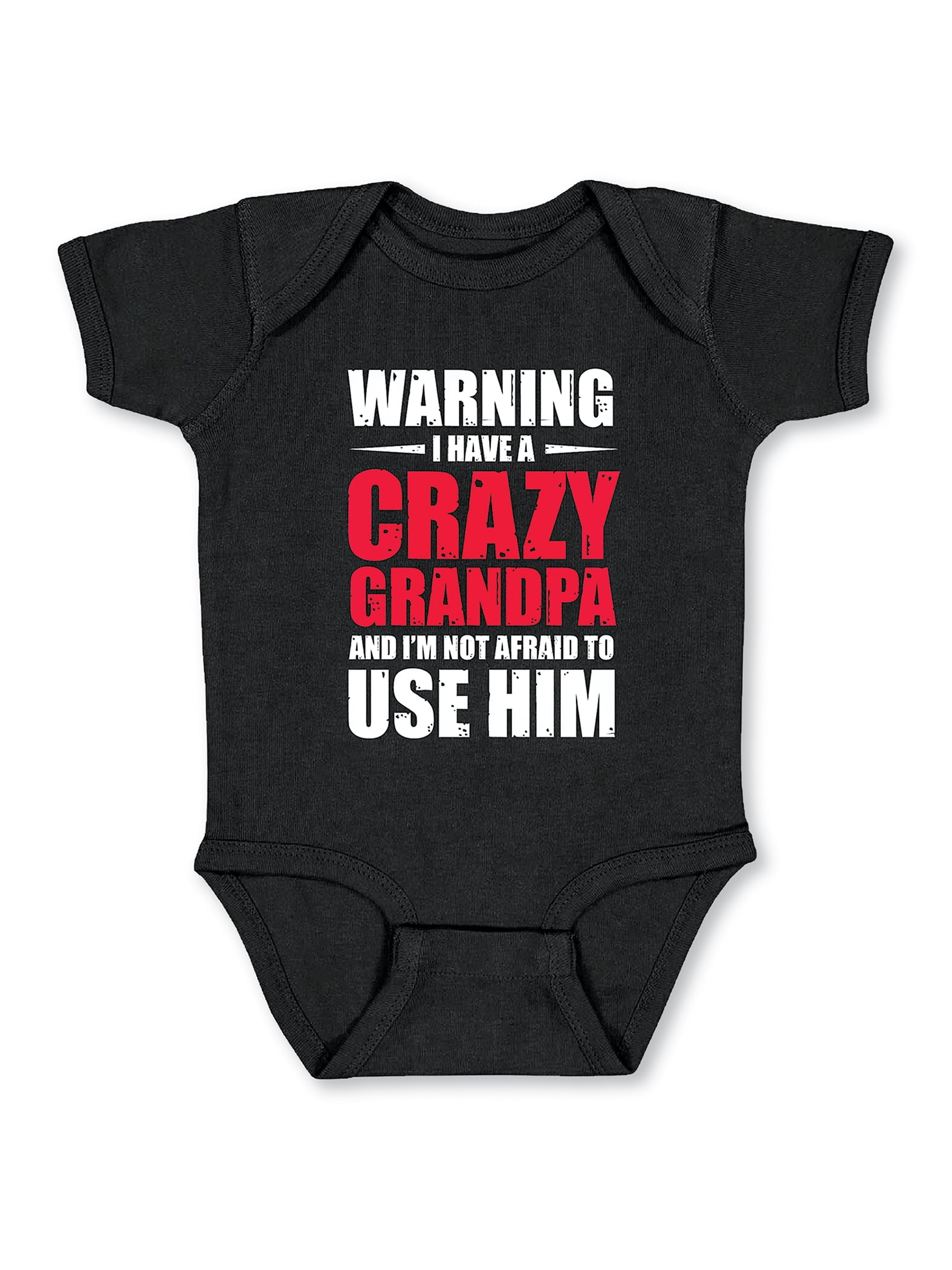 Collections Etc I Have A Crazy Grandpa Cotton One Piece Baby Outfit