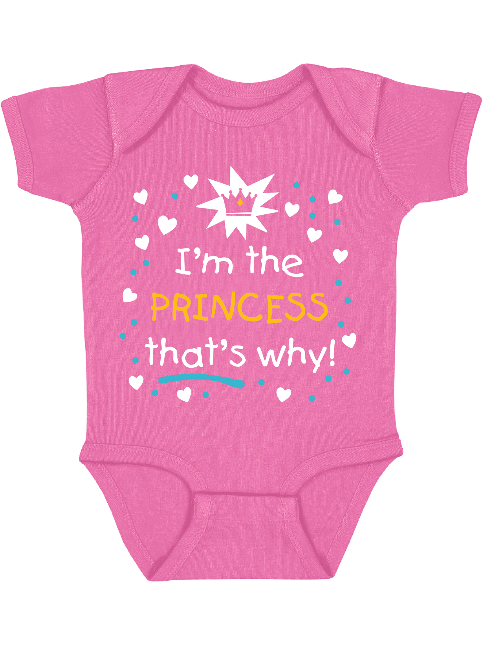 Collections Etc I'm The Princess That's Why Cotton Baby Onesie Unisex Baby Cotton Bodysuits