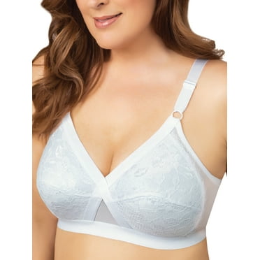 Collections Etc Instant Shaping by Plusform Lace Criss-Cross Soft Cup Bra