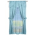 thumbnail image 1 of Collections Etc Insulated Scrolling Design Sheer Window Curtain Set with Tie Backs, 1 of 4