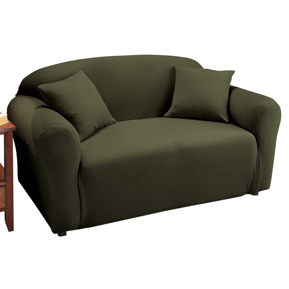 Collections Etc Jersey Stretch Slipcover Furniture Protector, Forest ...