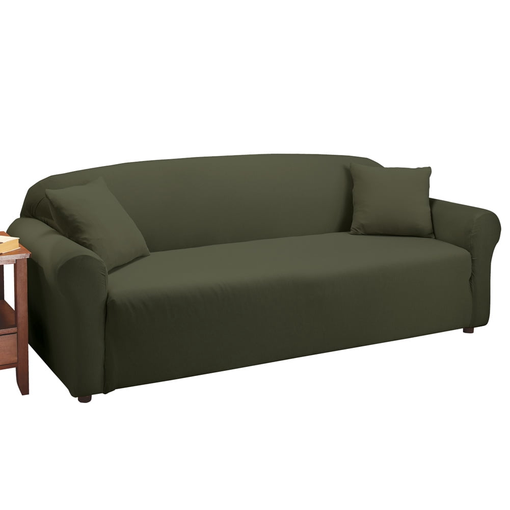 Collections Etc Jersey Stretch Slipcover Furniture Protector, Forest ...
