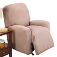 thumbnail image 1 of Collections Etc Jersey Stretch Slipcover Furniture Protector, Linen, Recliner, 1 of 5