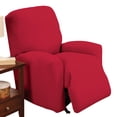 thumbnail image 1 of Collections Etc Jersey Stretch Slipcover Furniture Protector, Red, Recliner, 1 of 5