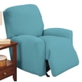 thumbnail image 1 of Collections Etc Jersey Stretch Slipcover Furniture Protector Turquoise Recliner, 1 of 5