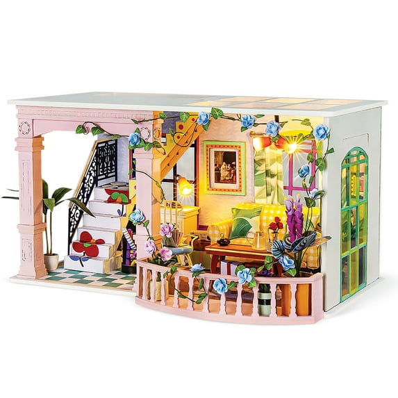 Collections Etc LED Lighted DIY Sweet Patio Miniature Kit