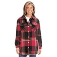 thumbnail image 1 of Collections Etc Ladies Flannel Button Front Shirt Jacket, 1 of 4