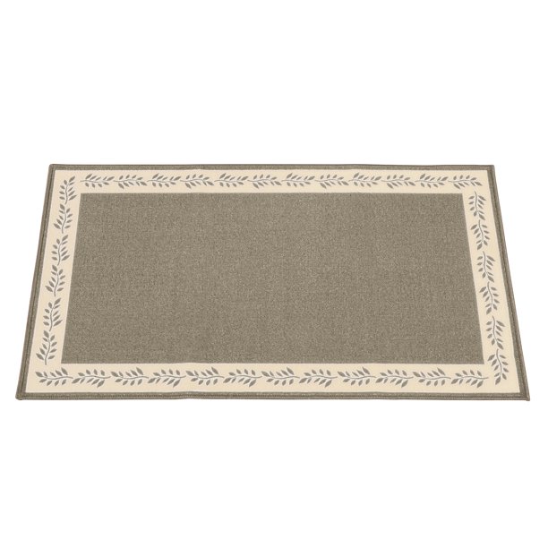 Accent Collection Rug Collections Etc Leaf Border Skid-Resistant Soft Accent Rug - Walmart ...