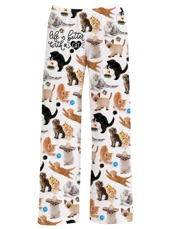 Collections Etc Life Is Better With A Cat Lightweight Lounge Pants