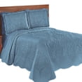 thumbnail image 1 of Collections Etc Lovely Victoria Damask Textured Design Oversized Bedspread, 1 of 7