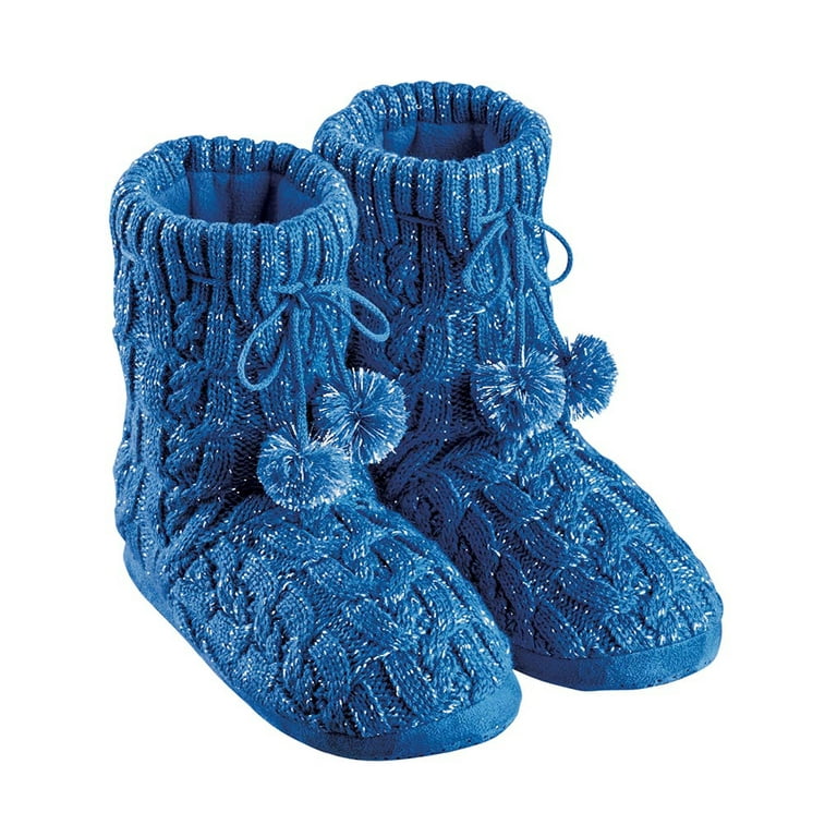 Fleece lined top slipper boots