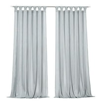 Collections Etc Luxurious Crepe Soft Georgette Panel with Tulip Tab Top - 52" x 84" or 52" x 63" - Silver, White, Taupe - Machine Washable