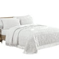 thumbnail image 1 of Collections Etc Luxurious Medallion Chenille Fringe Border Bedspread, 1 of 5