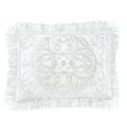 thumbnail image 1 of Collections Etc Luxurious Medallion Chenille Fringe Border Pillow Sham, 1 of 3