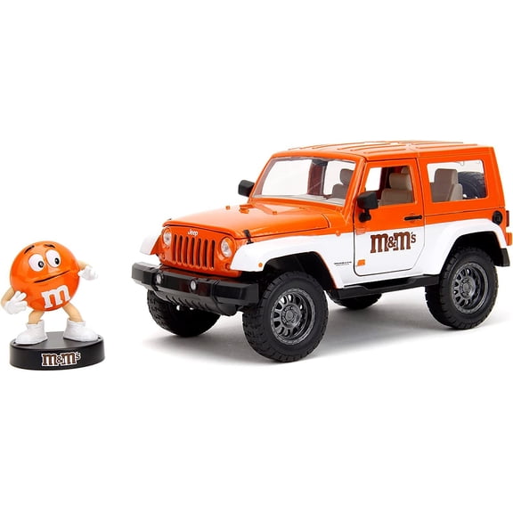 Jada Toys - 1:24 M&M's - '07 Jeep Wrangler with Orange Fig