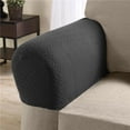 thumbnail image 1 of Collections Etc Madison Mason Stretch Armrest Covers Charcoal, 2 Piece, 1 of 3
