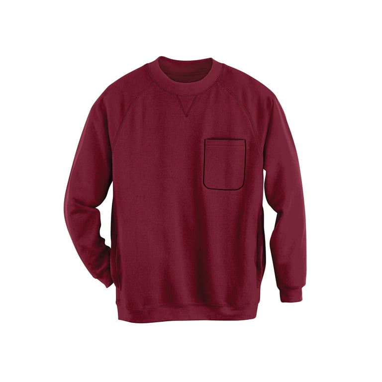 Crew neck sweatshirt with chest pocket on sale