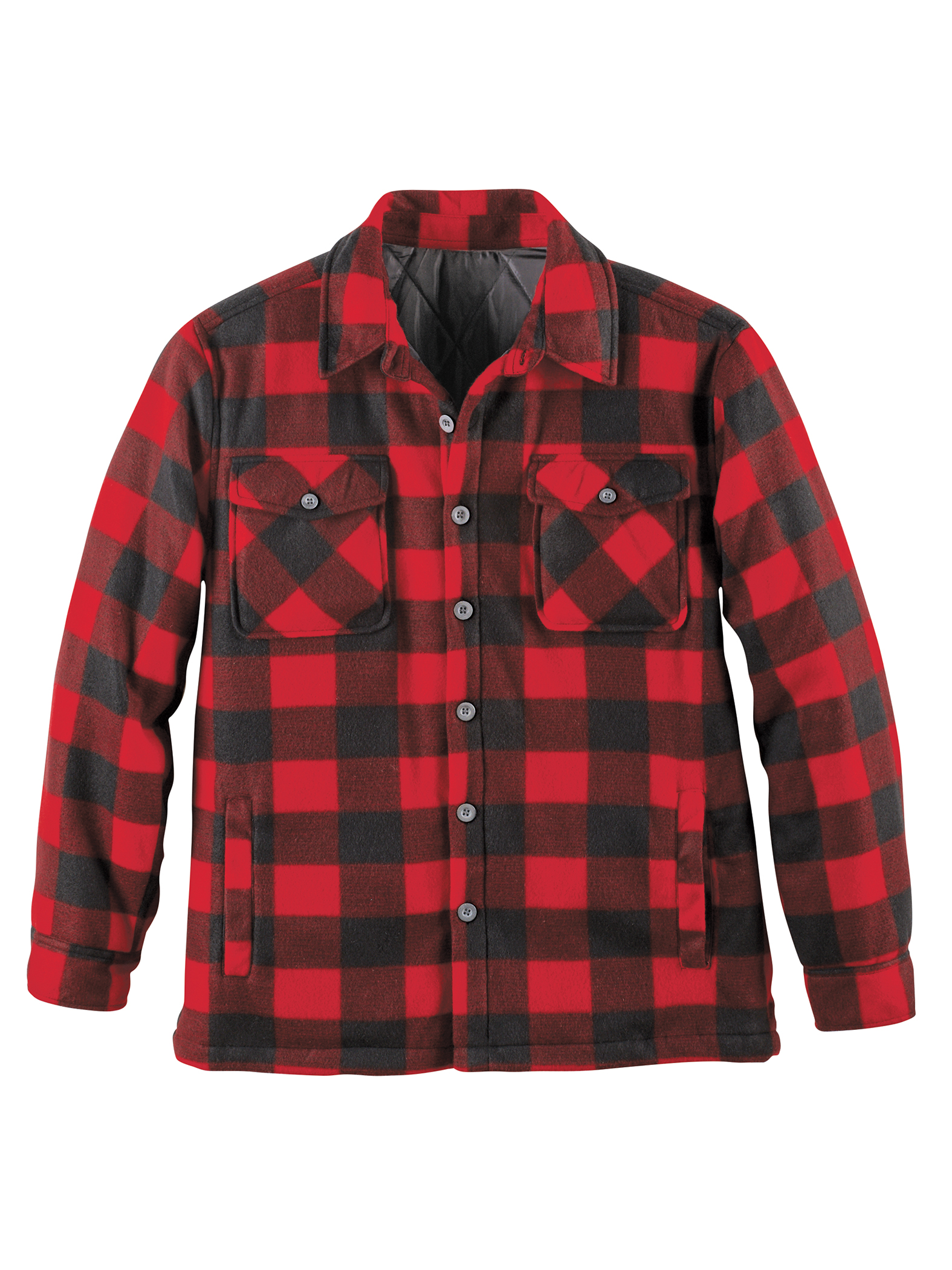 Men's Fully-Insulated Quilted Interior Buffalo Plaid Jacket