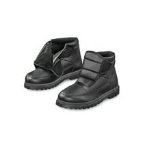 Collections Etc Mens Adjustable Easy-On Non Slip Water-Resistant Strap Winter Boots