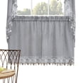 thumbnail image 1 of Collections Etc Miles Kimball Lillian Macrame Tier Pair, Gray, 36", 1 of 4
