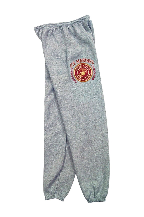 Collections Etc Military Branch Durable Cotton Fleece Sweatpants Marines