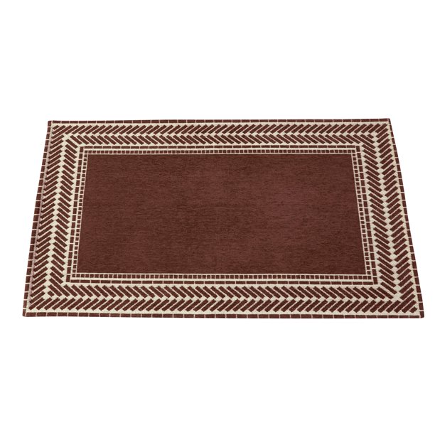 Accent Collection Rug Collections Etc Modern Border Chenille Accent Rug - Walmart Business ...