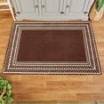 thumbnail image 1 of Collections Etc Modern Border Chenille Accent Rug, 1 of 5