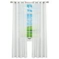 thumbnail image 1 of Collections Etc Montauk Woven Check Sheer Grommet Top Curtain Panel, 1 of 3