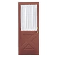 thumbnail image 1 of Collections Etc Montauk Woven Check Sheer Rod Pocket Door Panel, 1 of 3