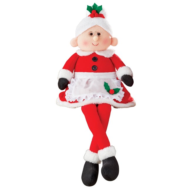 Collections Etc Mr. and Mrs. Claus Plush Holiday Sitters